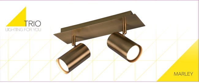 Listwa reflektorowa Marley mosiądz GU10 Trio