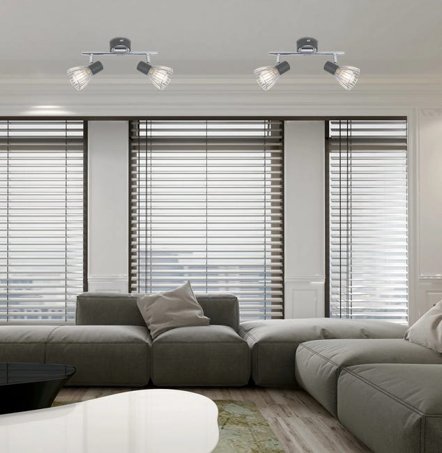 Listwa reflektorowa Modo czarno-srebrna 2 x E14 Candellux