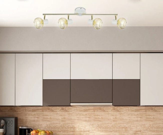 Listwa reflektorowa Oslo biało-złota 4 x E14 Candellux