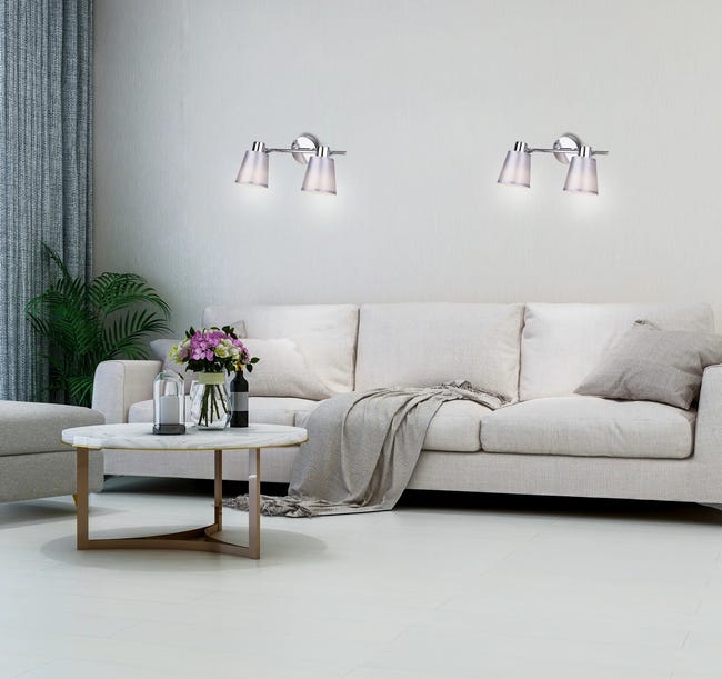 Listwa reflektorowa Pin srebrna 2 x E14 Candellux