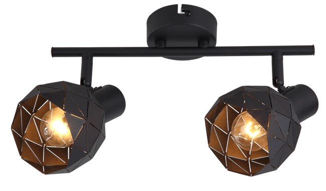 Listwa reflektorowa Reus czarna 2 x E14 Light Prestige