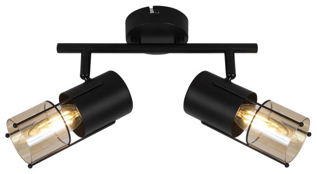 Listwa reflektorowa Scottie czarna 2 x E14 Reality