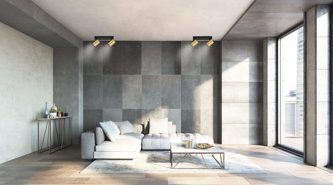 Listwa reflektorowa Snow złota 2 x GU10 Light Prestige