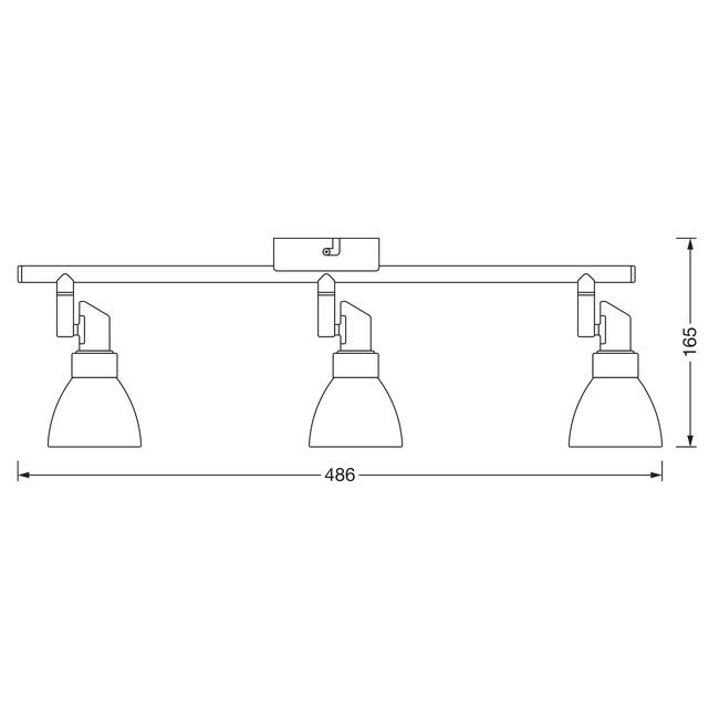 Listwa reflektorowa Spot srebrna 3 x GU10 Ledvance