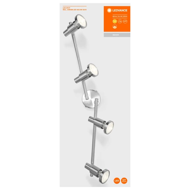 Listwa reflektorowa Spot srebrna 4 x GU10 Ledvance