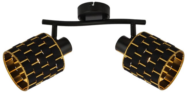 Listwa reflektorowa Thiago czarna 2 x E14 Reality