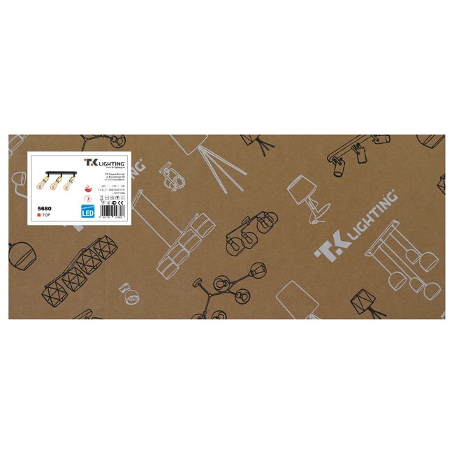 Listwa reflektorowa Top złota 3 x E27 Tk Lighting