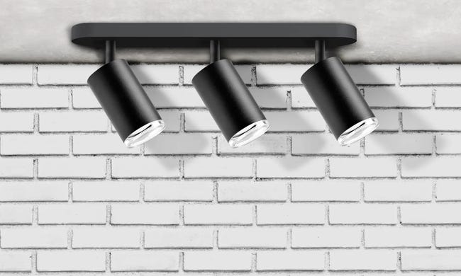 Listwa reflektorowa Turyn czarna 3 x GU10 IP44 LED Goldlux