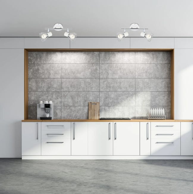 Listwa reflektorowa Verve biało-srebrna 2 x E14 Candellux