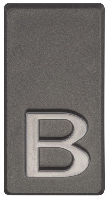 Litera B wys.5 cm plastikowa grafitowa