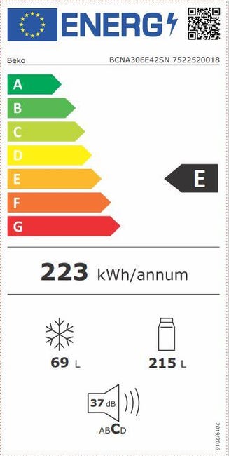 Lodówka do zabudowy BCNA 306E42SN Beko