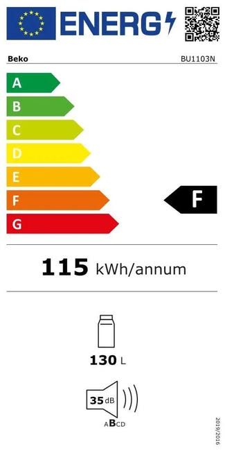 Lodówka podblatowa BU1103N Beko