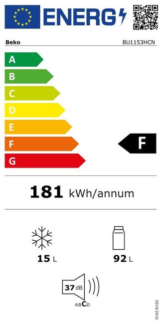 Lodówka podblatowa BU1153HCN Beko