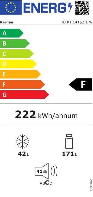 Lodówka wolnostojąca KFRT 14152.1 W Kernau