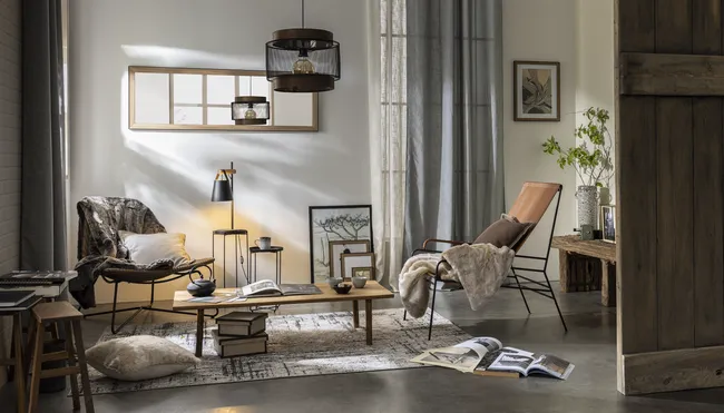 Lustro Industriel 50 x 150 cm brązowo-czarne Inspire