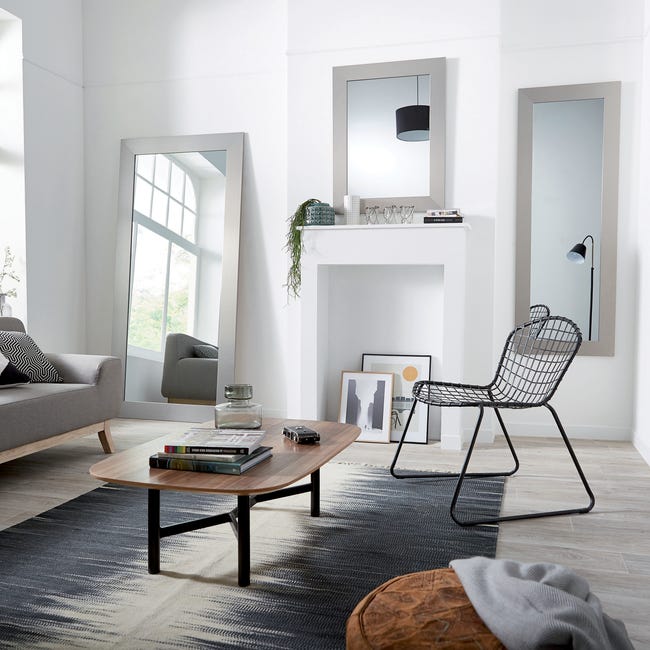 Lustro Loft srebrne satyna 57 x 157 cm Inspire