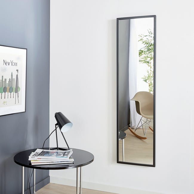 Lustro Milo czarne 30 x 120 cm Inspire