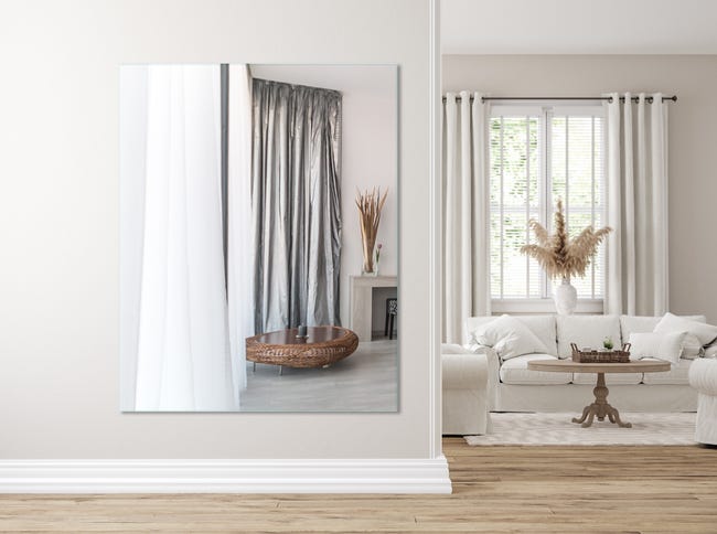 Lustro bez oświetlenia rama aluminium SOLE 100 x 80 VENTI