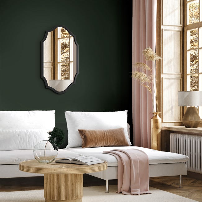 Lustro dekoracyjne Ornament Giovanna czarne 40 x 60 cm