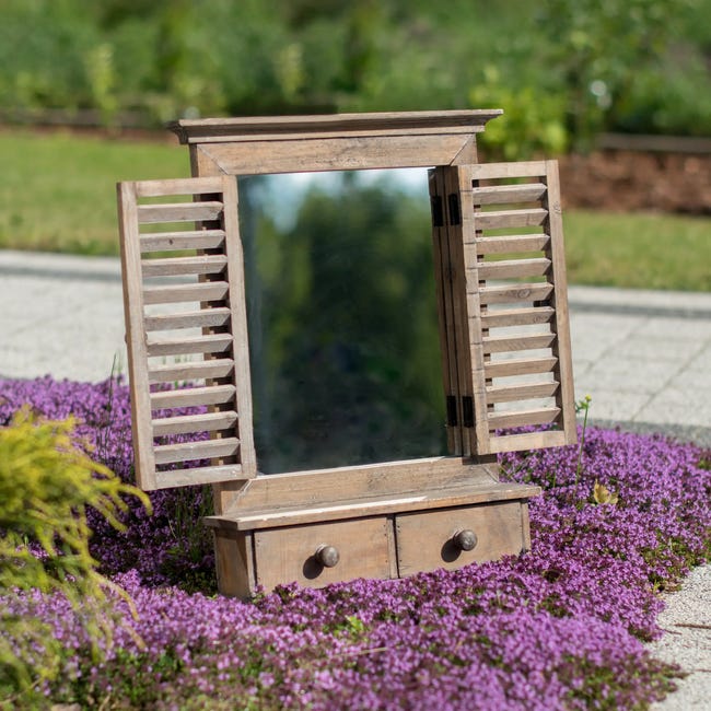 Lustro drewniane Dania 52x39x10 cm