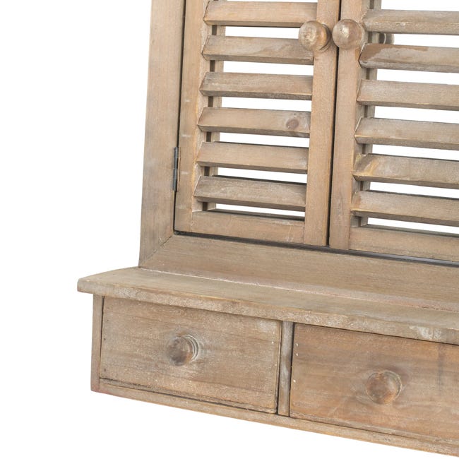 Lustro drewniane Dania 52x39x10 cm