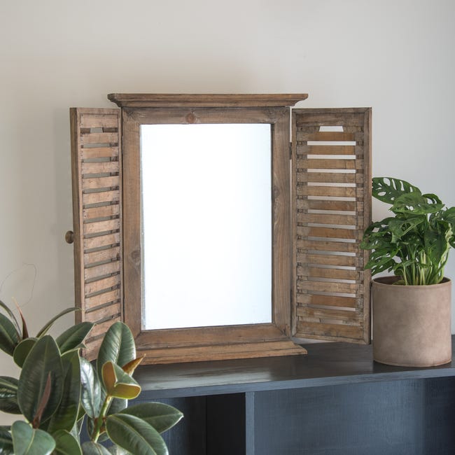Lustro drewniane Norwegia 52x39x5 cm