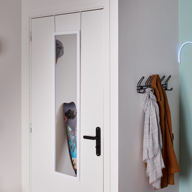 Lustro na drzwi Door białe 30 x 120 cm Inspire