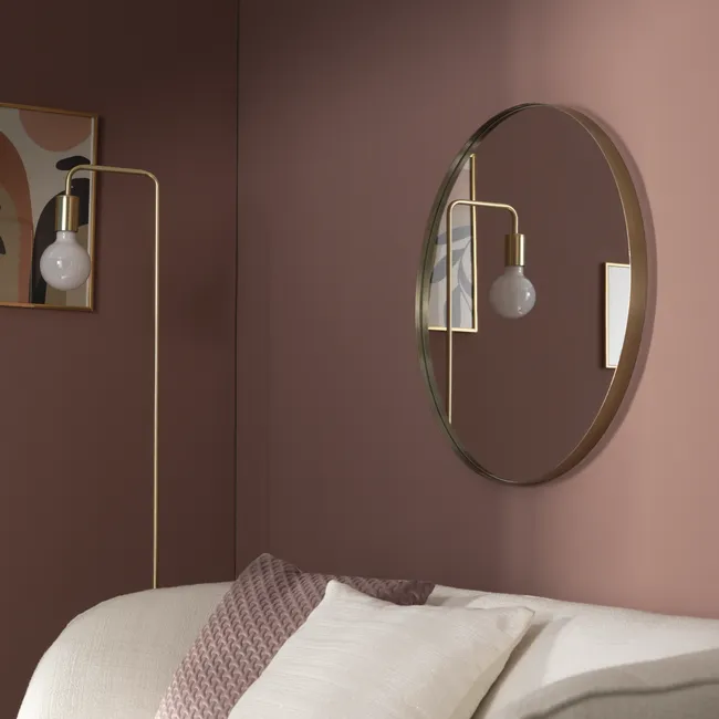 Lustro okrągłe Glam Brass złote śr. 60 cm Inspire