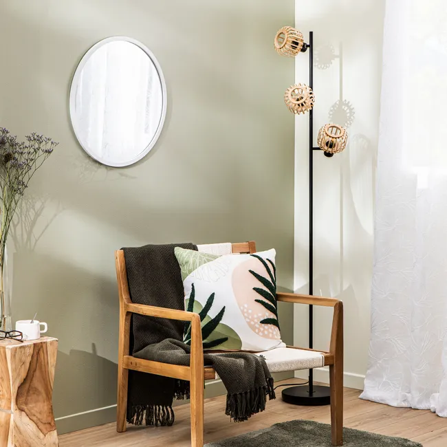 Lustro okrągłe Nodal białe śr. 52 cm Inspire