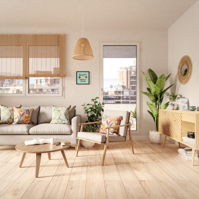 Lustro w bambusowej ramie Bamboo okrągłe śr. 55 cm Inspire