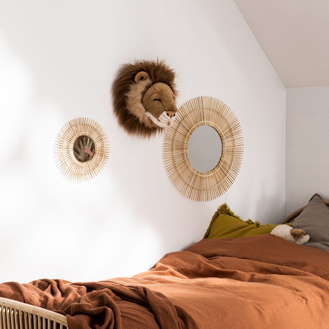 Lustro w bambusowej ramie Bamboo okrągłe śr. 55 cm Inspire