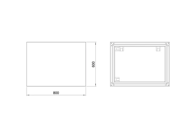 Lustro łazienkowe bez oświetlenia BOX 80 x 60 cm DUBIEL VITRUM