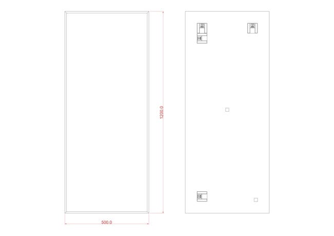 Lustro łazienkowe bez oświetlenia PROSTOKĄTNE 120 x 50 cm DUBIEL VITRUM