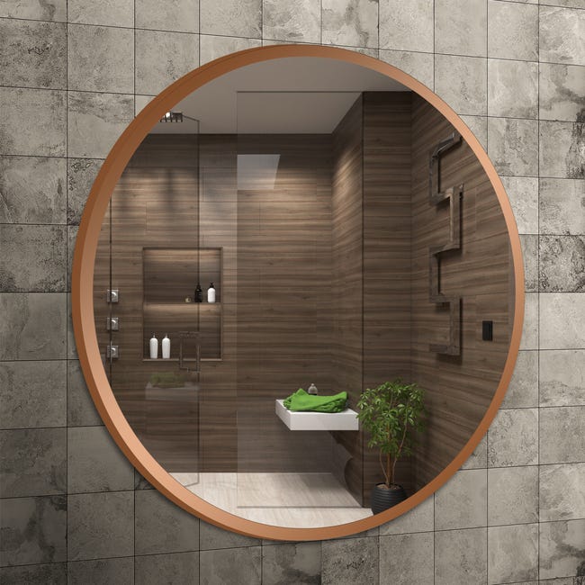 Lustro łazienkowe bez oświetlenia RUND REDGOLD 80 x 80 VENTI
