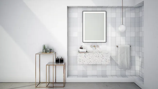 Lustro łazienkowe z oświetleniem wbudowanym LOGAN 60 x 80 DUBIEL VITRUM