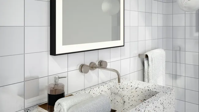 Lustro łazienkowe z oświetleniem wbudowanym LOGAN 60 x 80 DUBIEL VITRUM