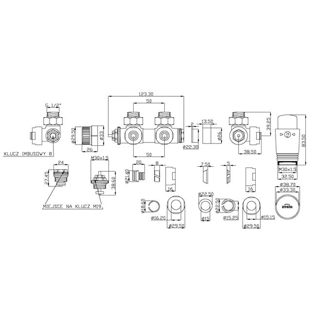 Manualny zestaw termostatyczny  V4_7853