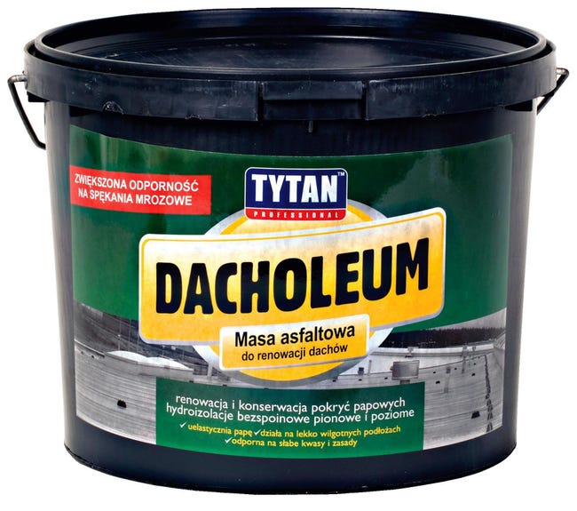 Masa asfaltowa do renowacji dachów Dacholeum 9 kg Tytan Professional