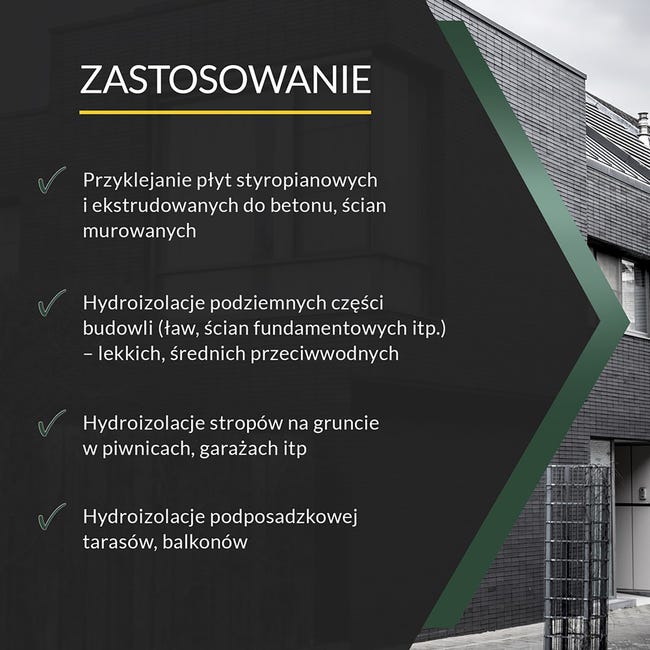 Masa asfaltowo - kauczukowa do styropianu Abizol S 18 kg Tytan Professional