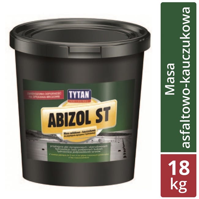 Masa asfaltowo - kauczukowa do styropianu Abizol S 18 kg Tytan Professional