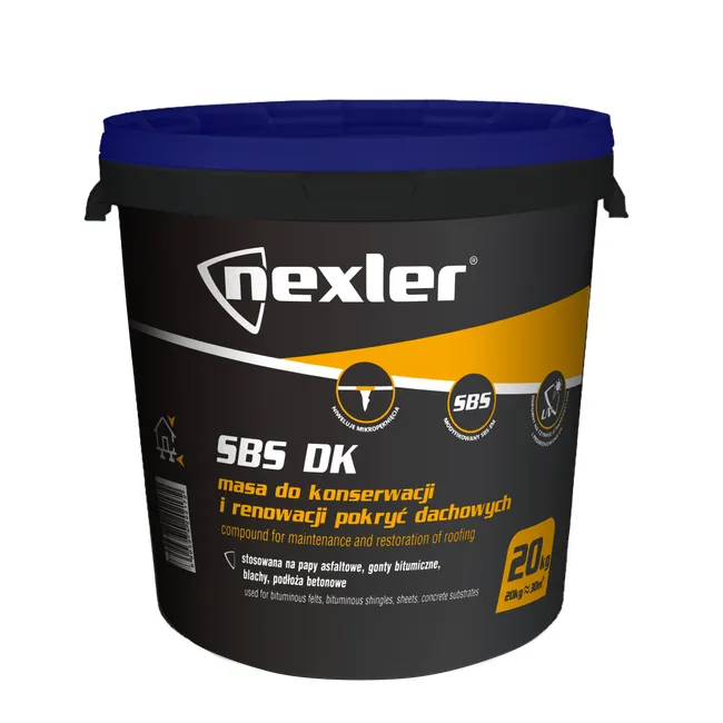 Masa do konserwacji i renowacji pokryć dachowych SBS DK Nexler 20 kg