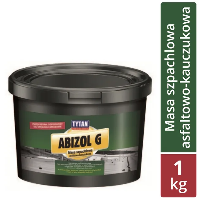 Masa szpachlowa asfaltowo-kauczukowa Abizol G 1 kg Tytan Professional