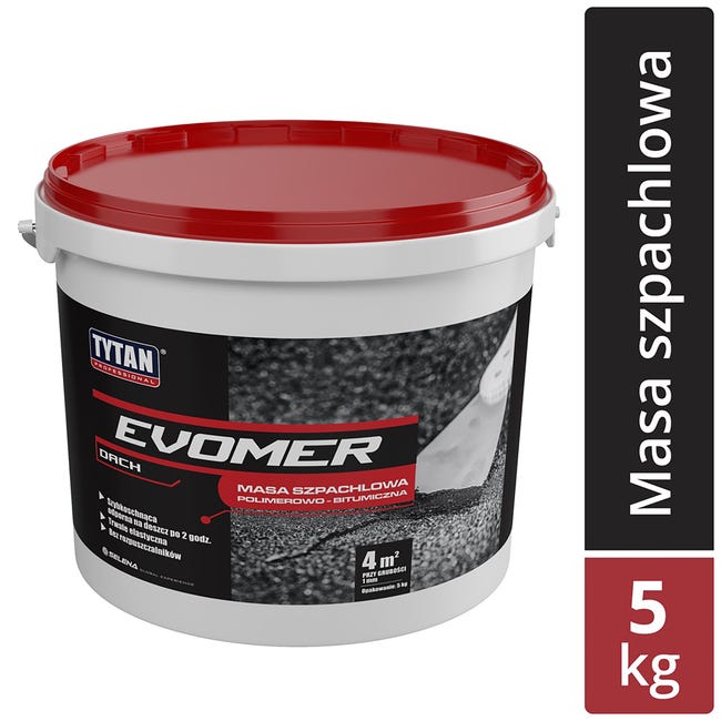 Masa szpachlowa polimerowo-bitumiczna Evomer 5 kg Tytan Professional