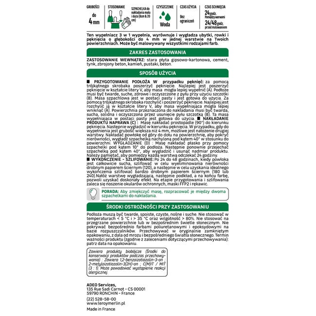Masa szpachlowa wielofunkcyjna 0.33 kg Axton