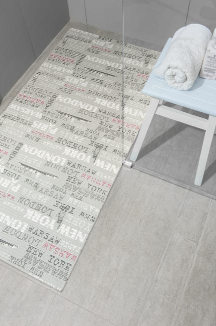 Mata dekoracyjna na mb Premium Literki szara szer. 65 cm