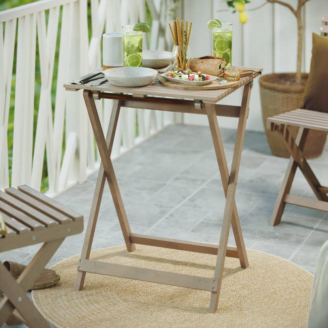 Meble ogrodowe Solis II Origami zestaw drewniane