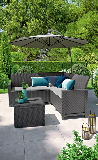 Meble ogrodowe zestaw Elodie antracytowe Keter