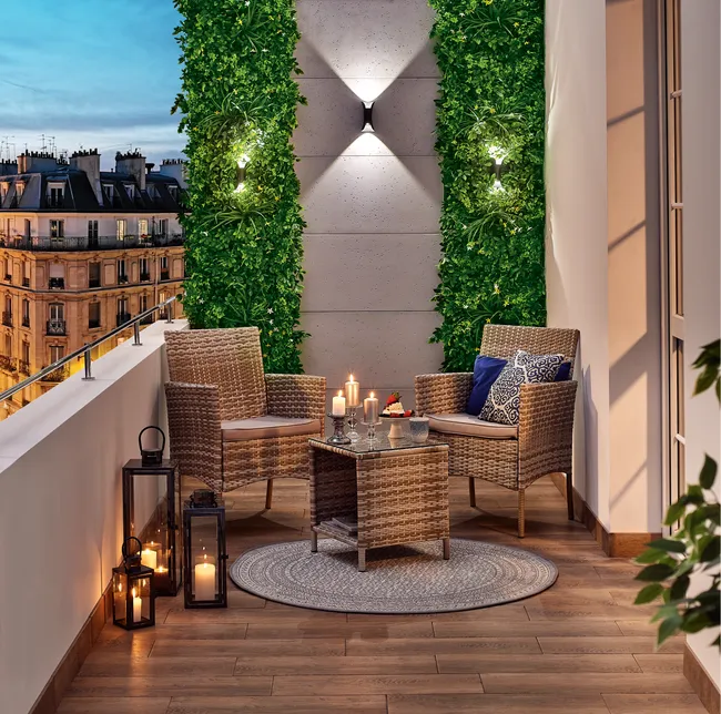 Meble ogrodowe zestaw Glasgow beżowe Corciano