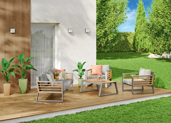 Meble ogrodowe zestaw Ionis brązowe Naterial