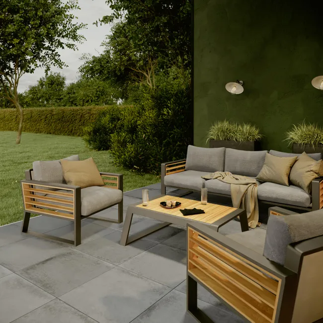 Meble ogrodowe zestaw Ionis brązowe Naterial